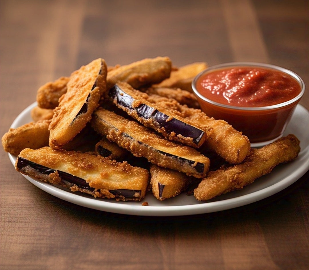 Breaded eggplant fingers