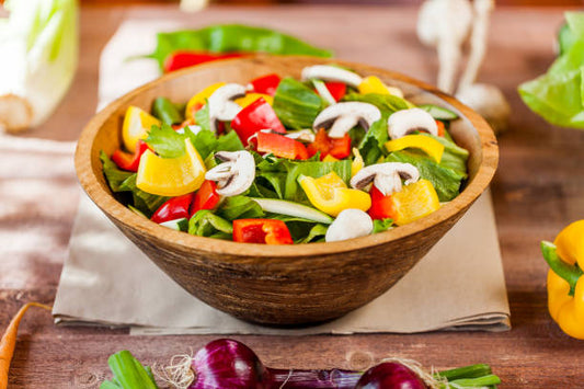 vegetable mushroom salad